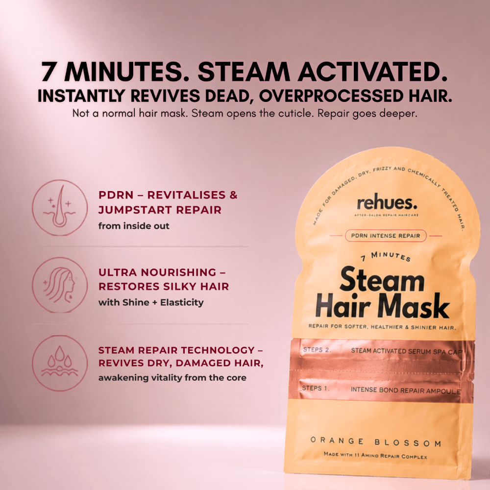 Rehues PDRN Steam Hair Mask 7-minute treatment for bleached hair